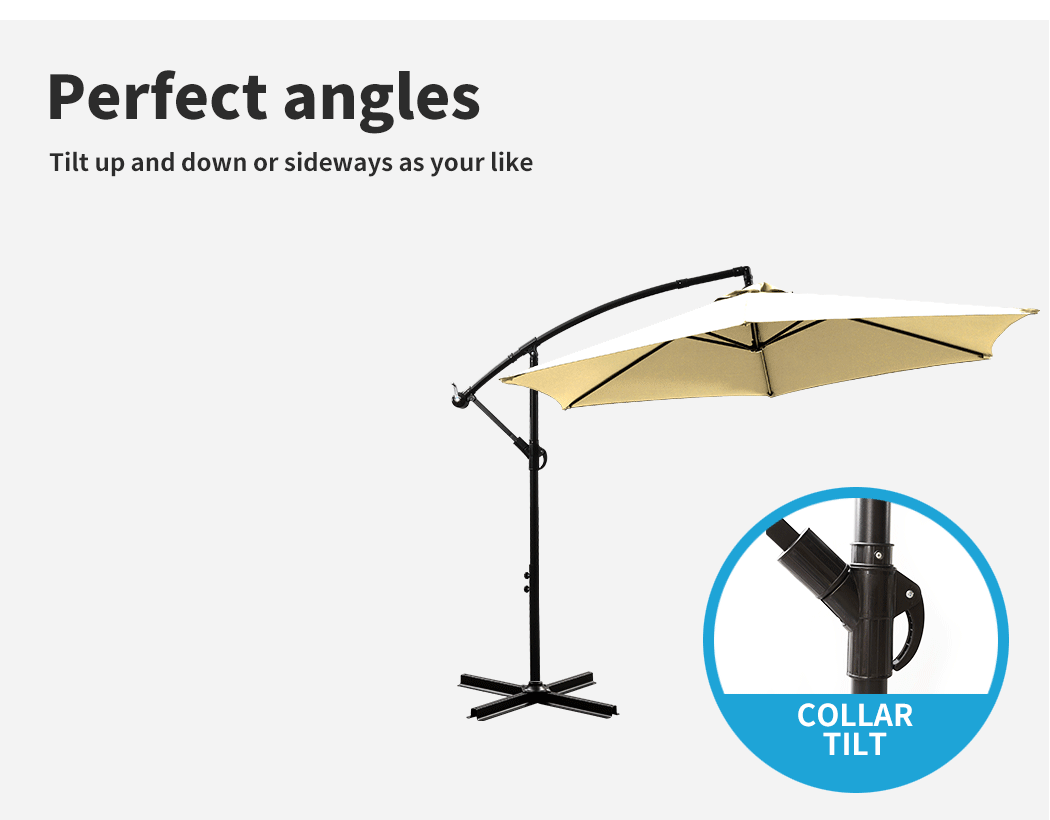 Mountview 3M Outdoor Umbrella Cantilever Base Stand Garden Patio Beach